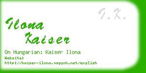 ilona kaiser business card